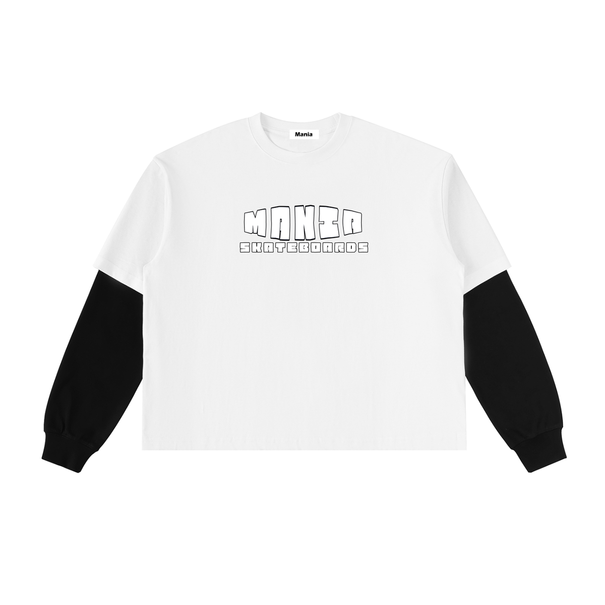 MANIA SKATEBOARDS LAYERED LONG SLEEVE T-SHIRT