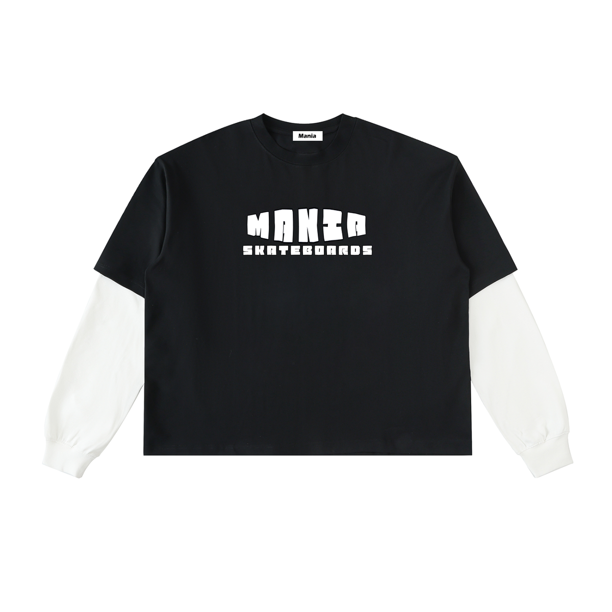 MANIA SKATEBOARDS LAYERED LONG SLEEVE T-SHIRT